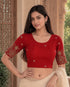 Rajnandini Women's Lycra Embroidered Readymade Blouse(BL6213RED0426)
