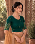 Rajnandini Women's Lycra Embroidered Readymade Blouse(BL6213TEAL0426)