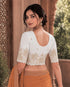 Rajnandini Women's Lycra Embroidered Readymade Blouse(BL6213WHITE0426)