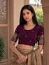 Rajnandini Women's Lycra Embroidered Readymade Blouse(BL6213WINE0426)