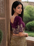 Rajnandini Women's Lycra Embroidered Readymade Blouse(BL6213WINE0426)
