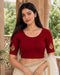 Rajnandini Women's Lycra Embroidered Readymade Blouse(BL6221MAROON0626)