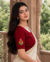 Rajnandini Women's Lycra Embroidered Readymade Blouse(BL6221MAROON0626)