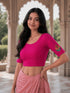 Rajnandini Women's Lycra Embroidered Readymade Blouse(BL6221PINK0626)