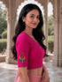 Rajnandini Women's Lycra Embroidered Readymade Blouse(BL6221PINK0626)