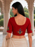 Rajnandini Women's Lycra Embroidered Readymade Blouse(BL6221RED0626)