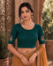 Rajnandini Women's Lycra Embroidered Readymade Blouse(BL6221TEAL0626)