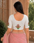 Rajnandini Women's Lycra Embroidered Readymade Blouse(BL6221WHITE0626)