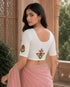 Rajnandini Women's Lycra Embroidered Readymade Blouse(BL6221WHITE0626)