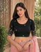 Rajnandini Women's Lycra Embroidered Readymade Blouse(BL6224BLACK0626)