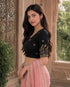 Rajnandini Women's Lycra Embroidered Readymade Blouse(BL6224BLACK0626)