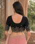 Rajnandini Women's Lycra Embroidered Readymade Blouse(BL6224BLACK0626)