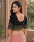 Rajnandini Women's Lycra Embroidered Readymade Blouse(BL6224BLACK0626)