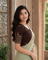 Rajnandini Women's Lycra Embroidered Readymade Blouse(BL6224COFFEE0626)