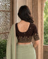 Rajnandini Women's Lycra Embroidered Readymade Blouse(BL6224COFFEE0626)