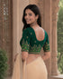Rajnandini Women's Lycra Embroidered Readymade Blouse(BL6224GREEN0626)