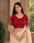 Rajnandini Women's Lycra Embroidered Readymade Blouse(BL6224RED0626)