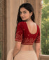 Rajnandini Women's Lycra Embroidered Readymade Blouse(BL6224RED0626)
