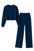 Teal Blue Lycra Solid Oversized Strachable Coords Set