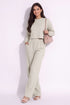 OffWhite Lycra Solid Oversized Strachable Coords Set
