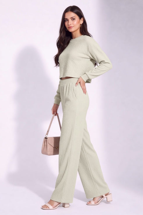 OffWhite Lycra Solid Oversized Strachable Coords Set