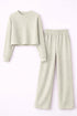 OffWhite Lycra Solid Oversized Strachable Coords Set