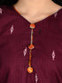 Wine Cotton Blend Printed Ready to Wear Patiala Salwar Suit