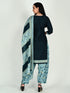 Teal Cotton Blend Printed Ready to Wear Patiala Salwar Suit