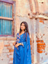 Blue Blossom Floral Printed Kurta & Pant with Dupatta