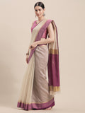 Cotton Woven Traditional Saree with Blouse Piece