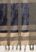 Blue And Beige Cotton Silk  Printed Traditional  Saree With Blouse Piece