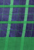 Navy Blue And Green Cotton Checks Printed Traditional  Saree With Blouse Piece