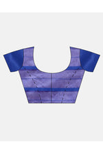 Load image into Gallery viewer, Magenta And Blue Cotton Checks Printed Traditional  Saree With Blouse Piece
