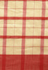 Beige And Red Cotton Checks Printed Traditional  Saree With Blouse Piece