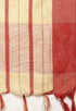 Beige And Red Cotton Checks Printed Traditional  Saree With Blouse Piece
