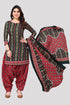 Green Cotton Blend Printed Unstitched Salwar Suit Material