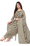 Olive Cotton Blend Printed Unstitched Salwar Suit Material
