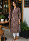Dusty Pink & Wine Pure Cotton Floral Printed Kurti
