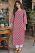 Pink Pure Cotton Floral Printed Kurti