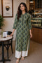 Green Pure Cotton Floral Printed Kurti