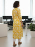 Yellow Pure Cotton Floral Printed Kurti