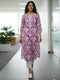 Pink Pure Cotton Floral Printed Kurti