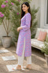 Grey & Pink Pure Cotton Floral Printed Kurti