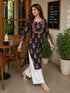 Black Pure Cotton Floral Printed Kurti