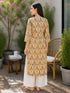 Orange & Beige Pure Cotton Floral Printed Kurti