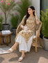 Orange & Beige Pure Cotton Floral Printed Kurti