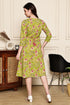 Emerald Petal Cotton Jaipuri Printed Dress