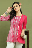 Pink Women Pure Cotton Jaipuri Printed Tunic