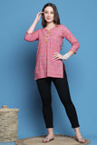 Pink Cotton Jaipuri Printed Tunic