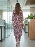 Maroon Muse Cotton Botanical Floral Printed Kurta With Pant